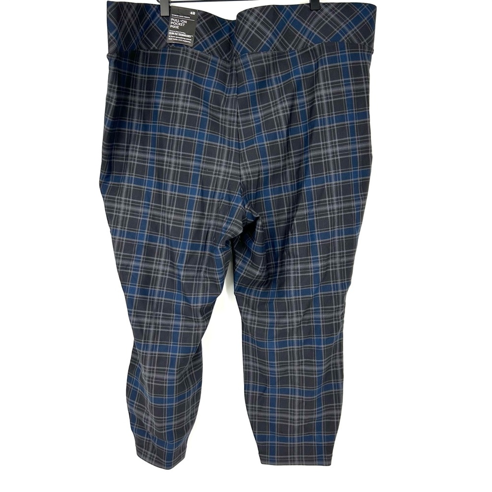 Torrid Pull On Pocket Pixie Pants Plaid Grey Blue… - image 2